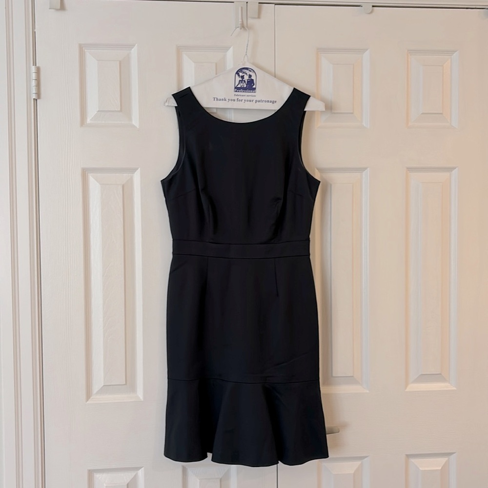 NWT! Navy Sleek Suit Flounce Dress
